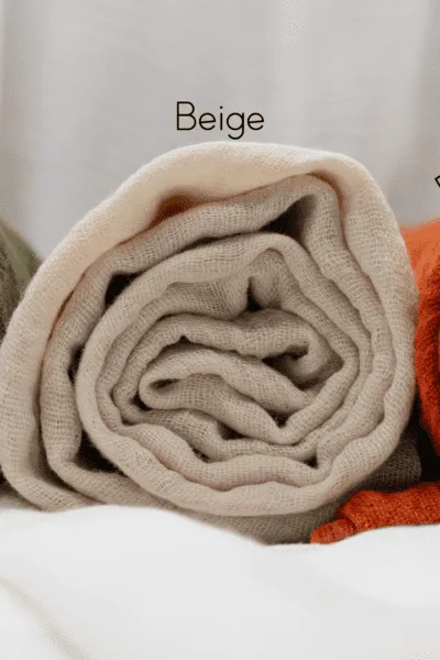 Foulard plissed coton Rouille