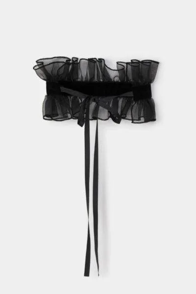 Col plissée en organza