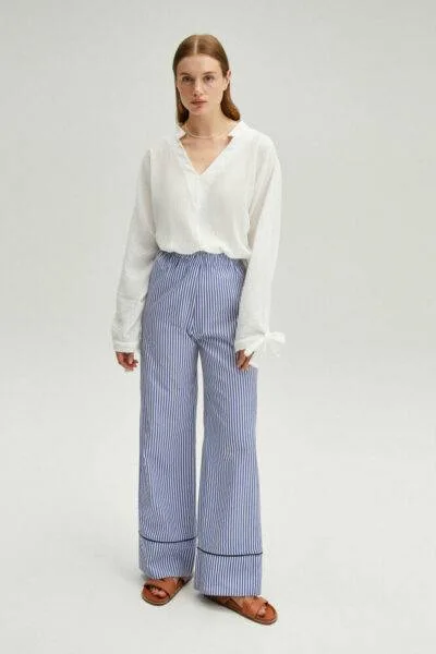 Pantalon rayés contrastés