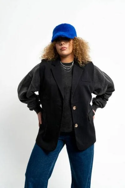 Blazer sans manche Over Noir