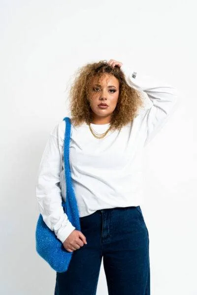 sac wool métal big bleu