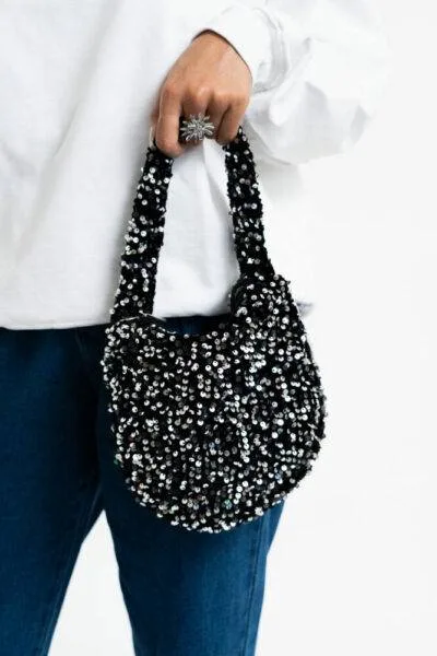 Sac little sequin Grey