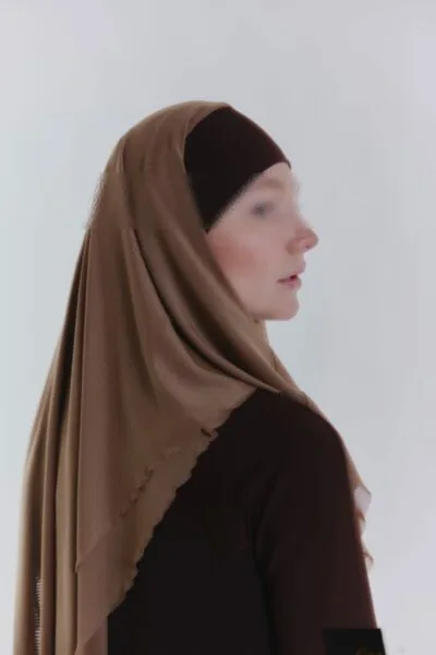 Ensembles - Mijam & Hijab Lycra Tulle Marron