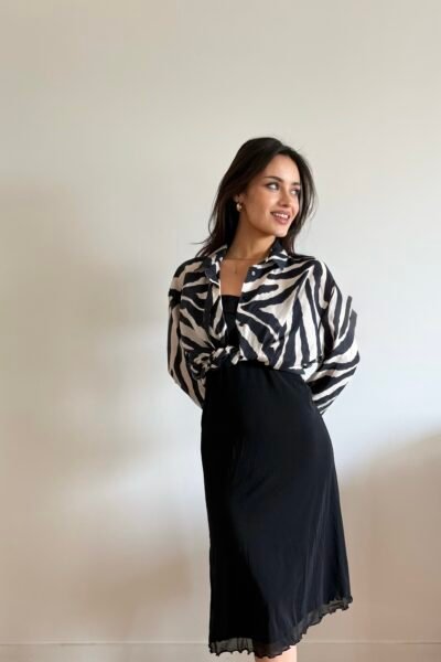 Chemise Léonie – Motif zébré fluide